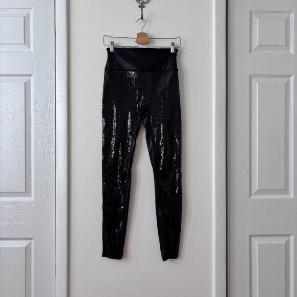 SPANX Sequin Faux Leather Leggings - Picture 5 of 9